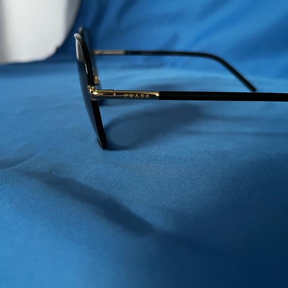 Prada PR 67XS Women's Sunglasses Pale Gold/Black/Grey Gradient 55 - Picture 5 of 6